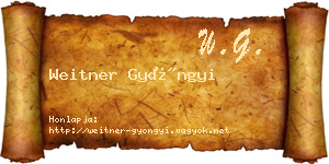 Weitner Gyöngyi névjegykártya