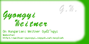 gyongyi weitner business card
